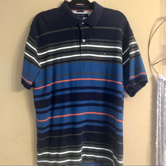 Tommy Hilfiger Color Block Striped Polo - Picture 1 of 6